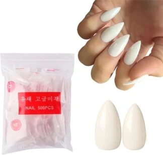 Short Almond Nail Tips (500 pcs)
