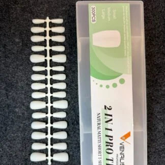 Venalisa Press on Tips - 2 In 1 Pro Tip - Natural Matte Short T-Shape